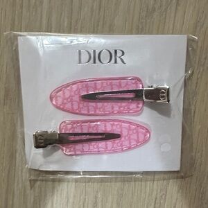 Dior Pink and Silver Hair Clips